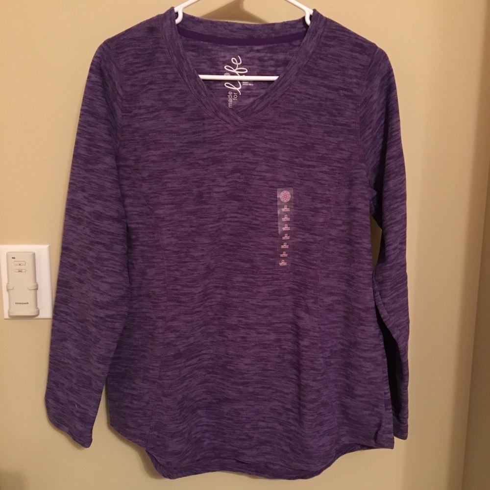 NWT Womens Purple Fleece Sweatshirt, Size Med
